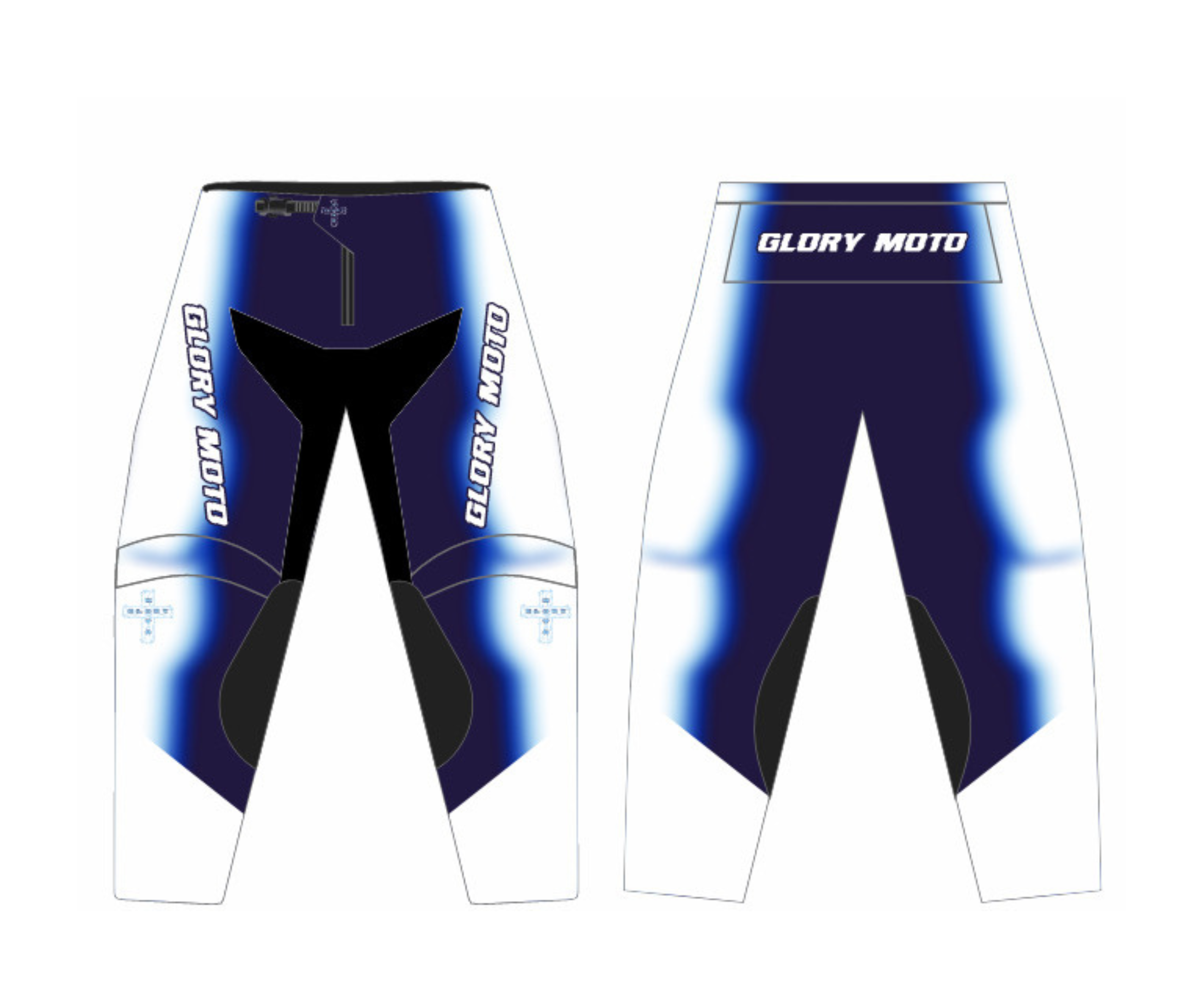 Custom GMX Verve Pants - Blue/White