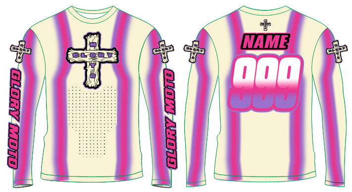 GMX Verve Pro Jersey - Creme/Pink/Purple