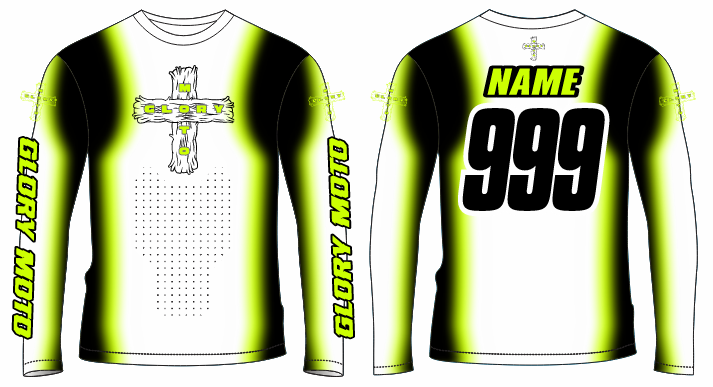 GMX Verve Jersey - White/Black/Chartreuse