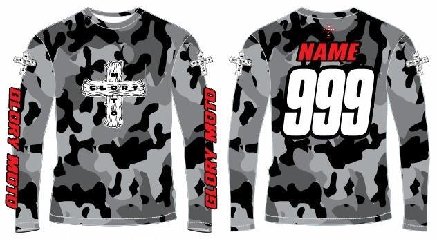 Glory Motocross Verve Grey/Black Camouflage Limited Edition Jersey