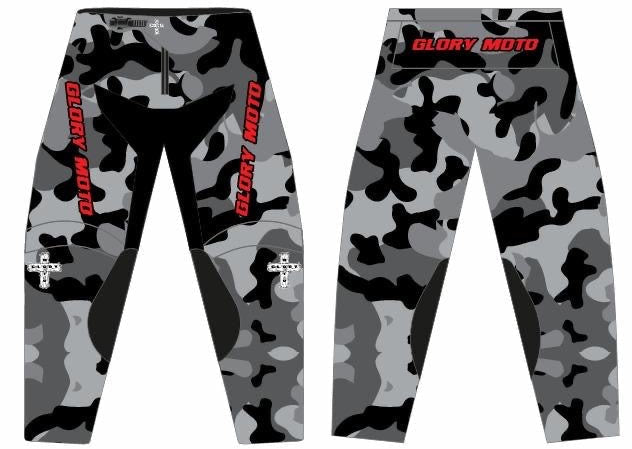 Glory Motocross Verve Grey/Black Camouflage Limited Edition Pants