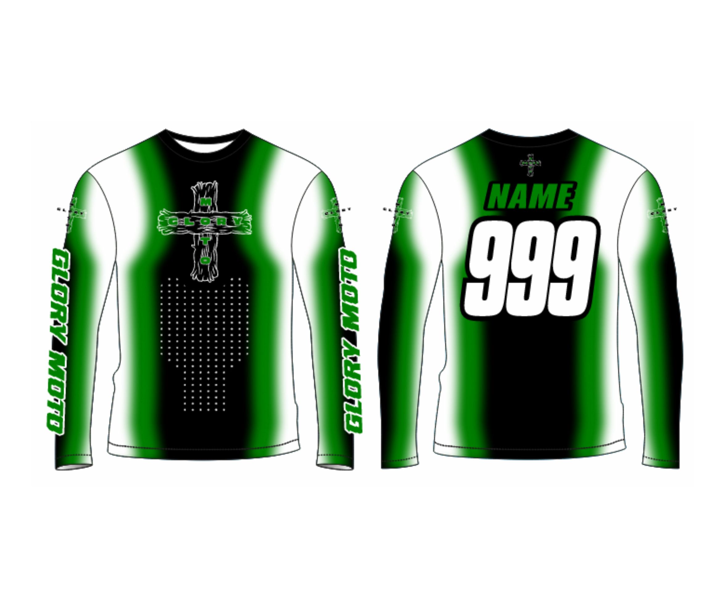 Custom GMX Verve Jersey - Green/White/Black