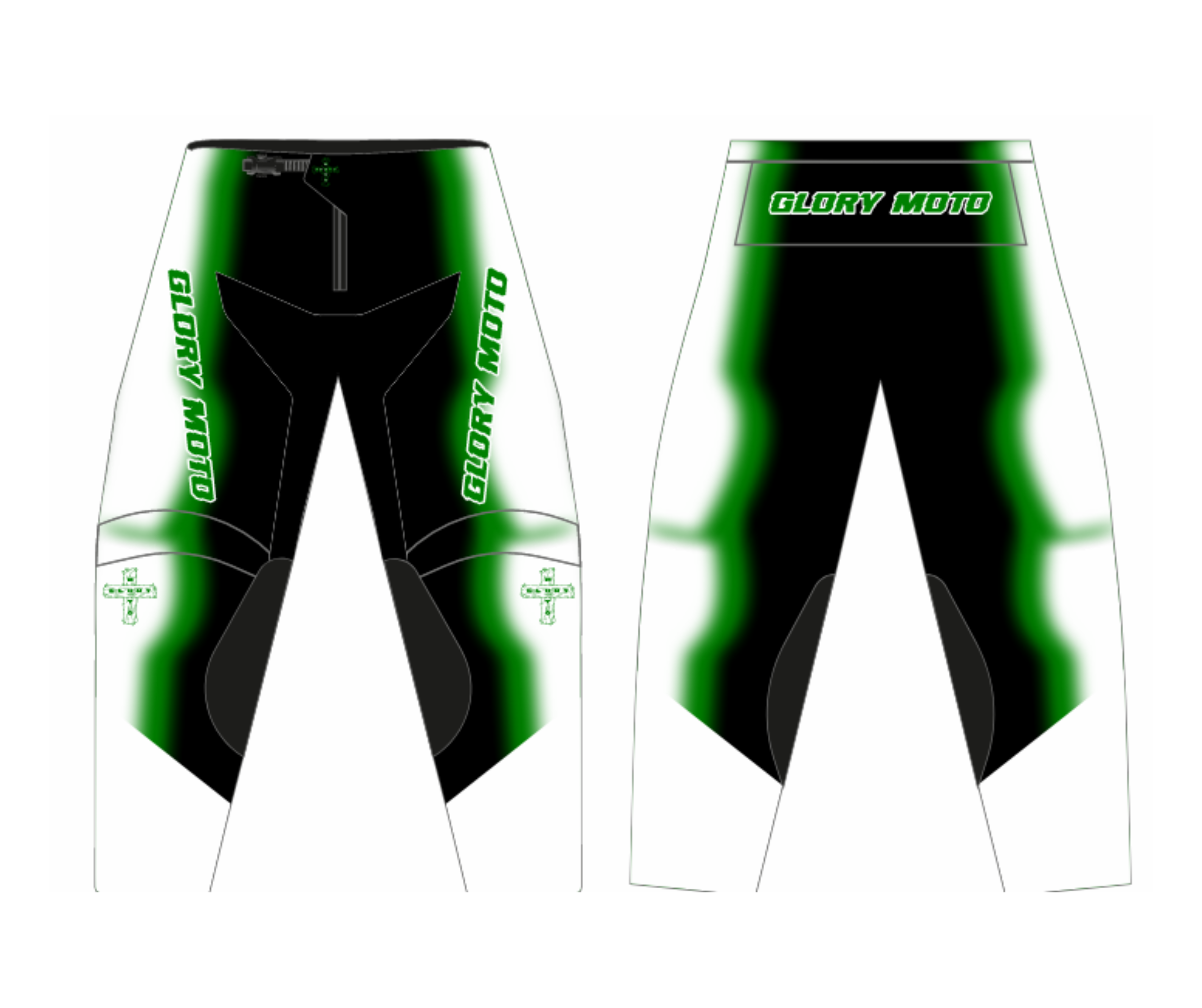 Custom GMX Verve Pants - Green/Black/White