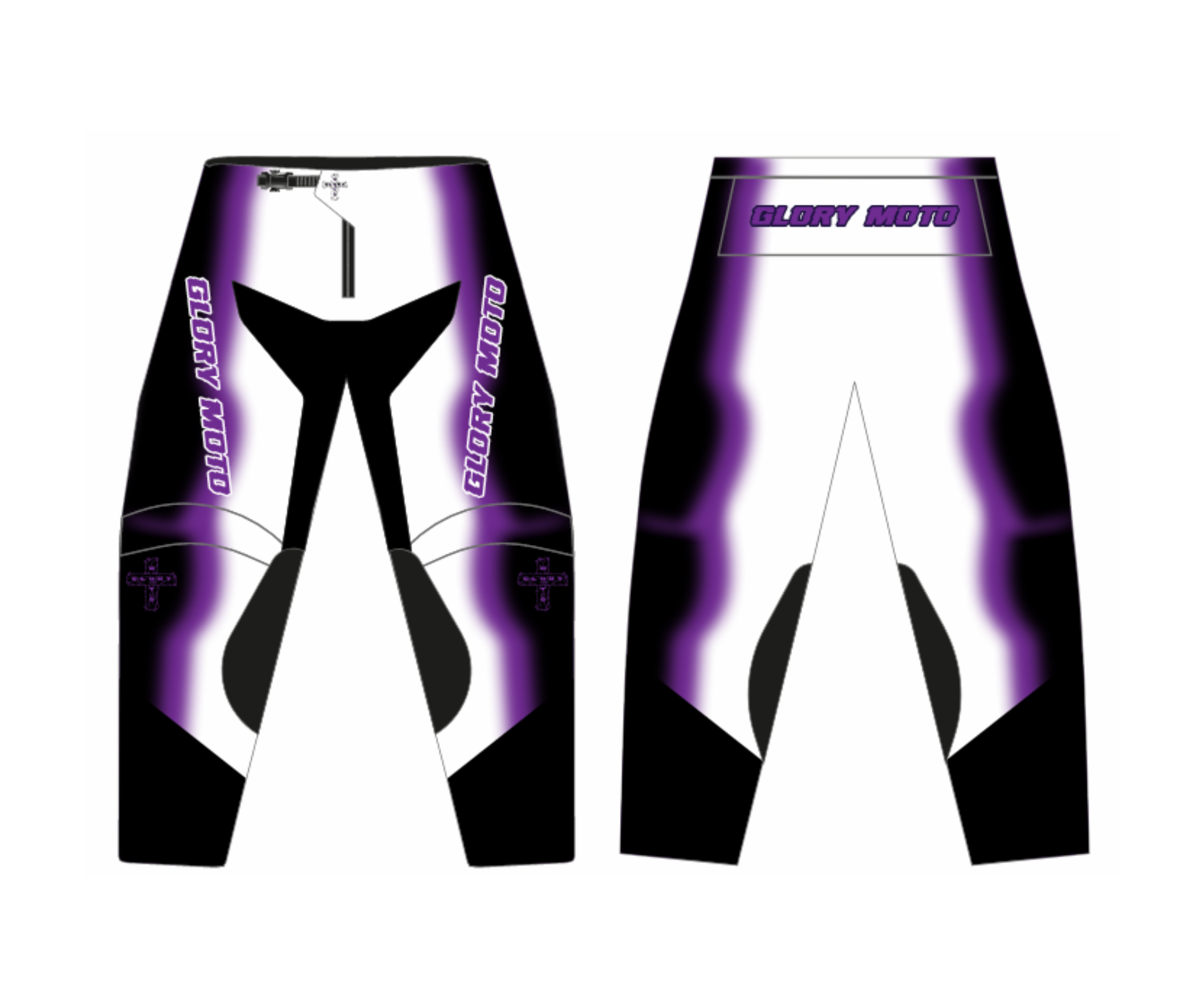 Custom GMX Verve Pants - Purple/Black/White