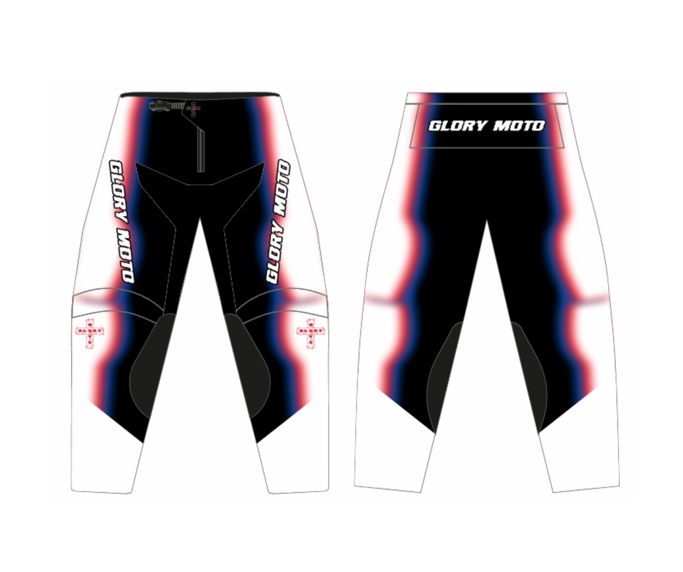 Custom GMX Verve Pants - Red/White/Blue/black