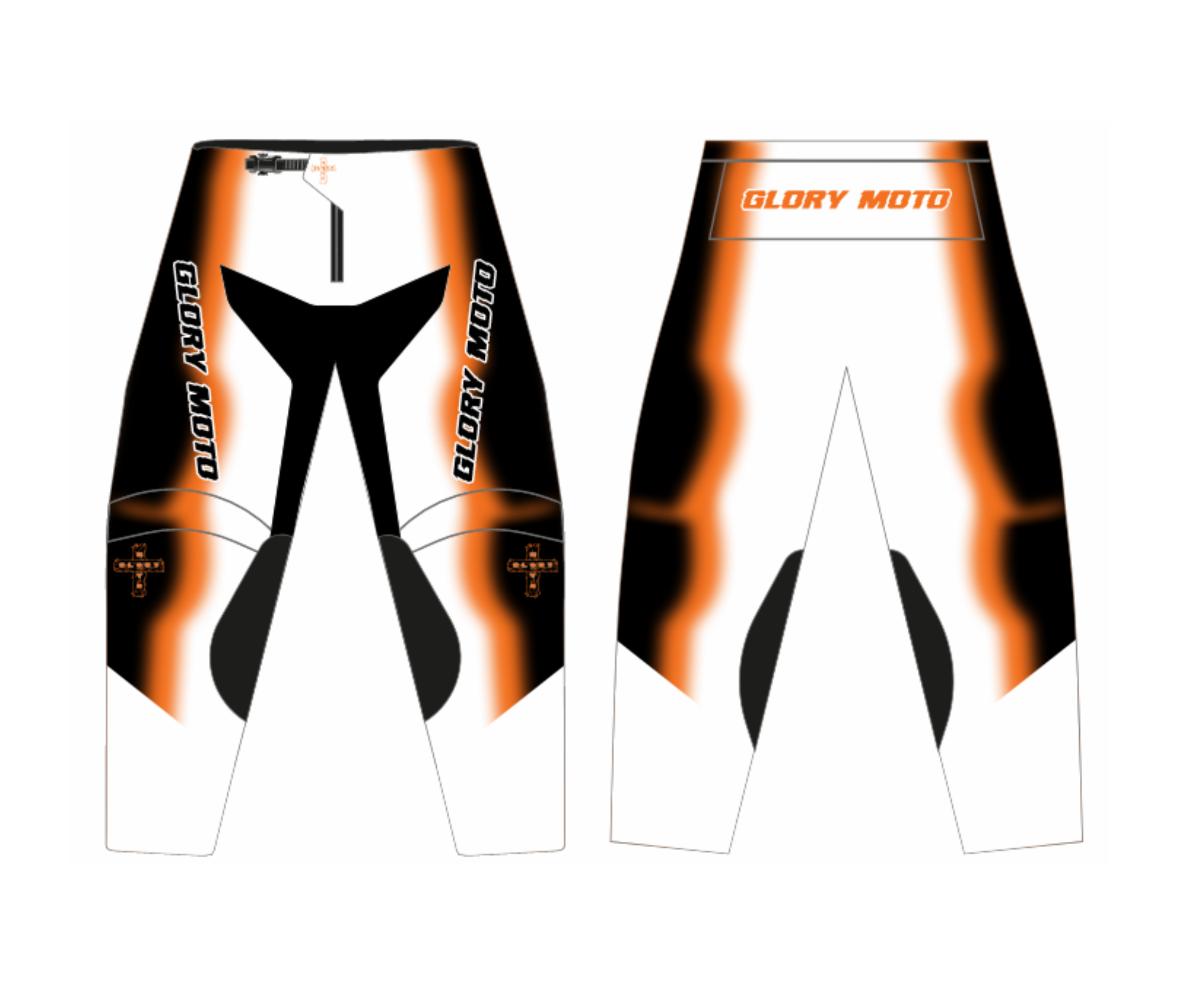Custom GMX Verve Pants - Orange/Black/White