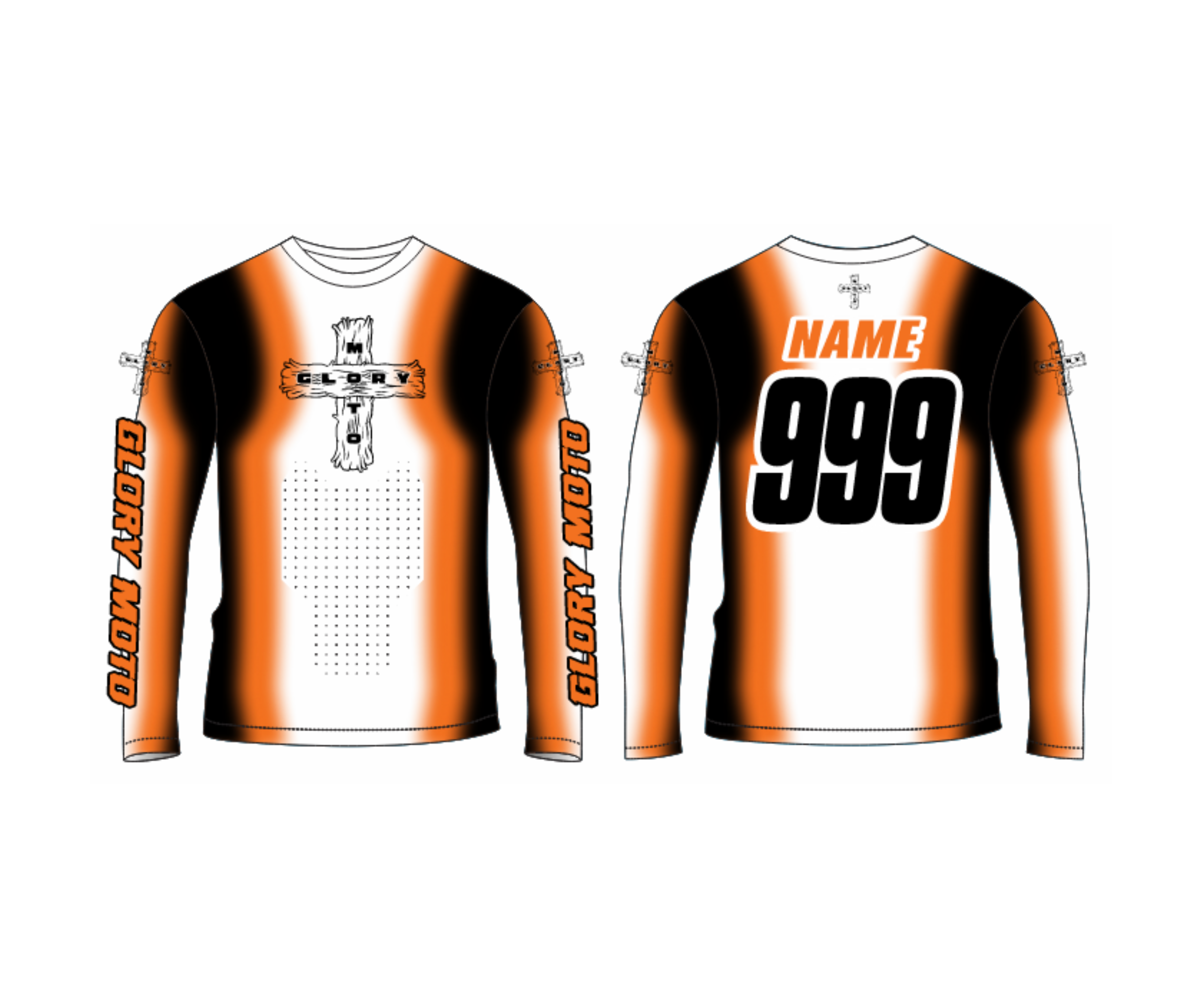 Custom GMX Verve Jersey - Orange/Black/White