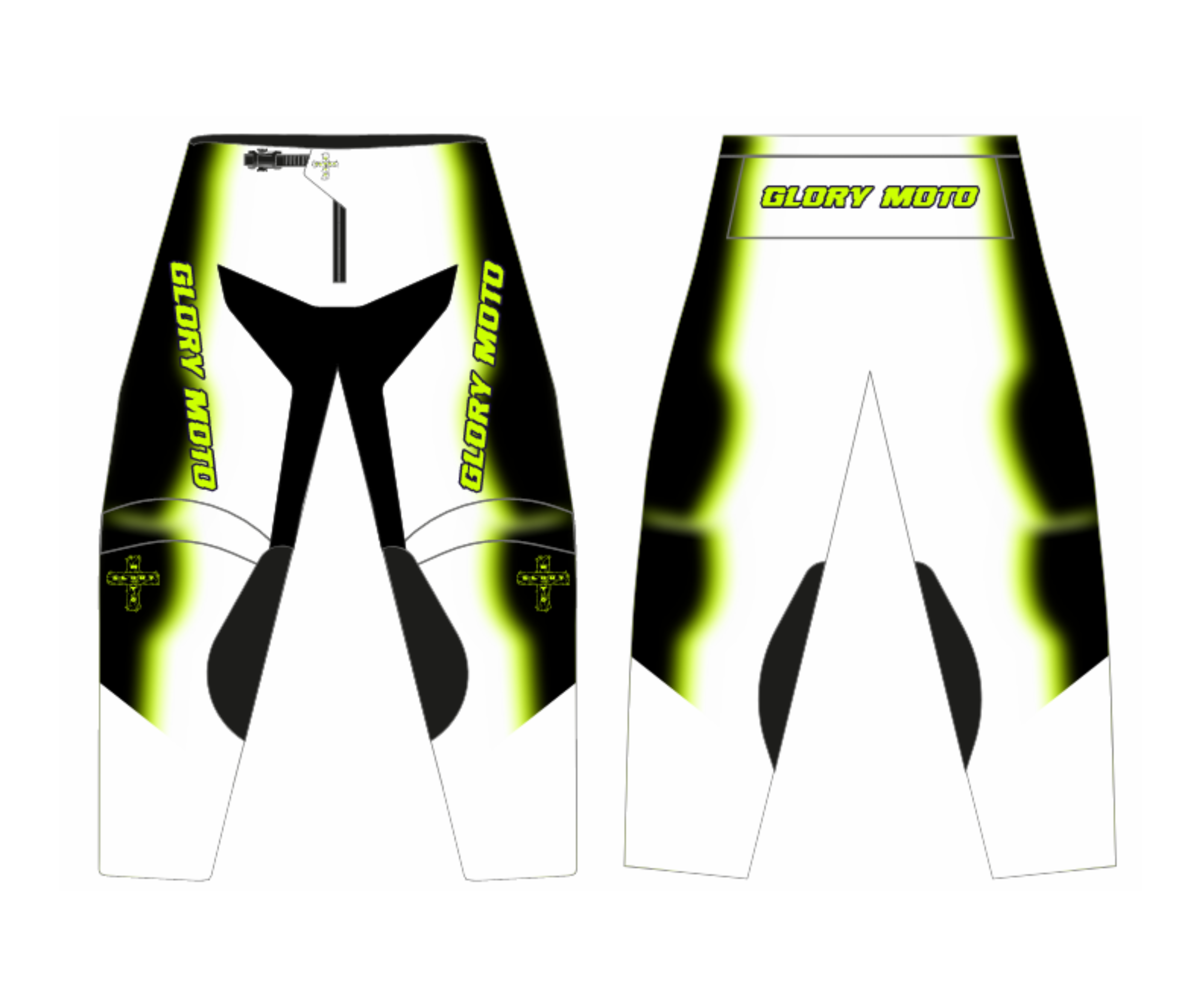 Custom GMX Verve Pants - Chartreuse/Black/White