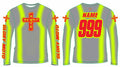 Custom GMX Verve Pro Jersey Grey/Chartreuse/Red