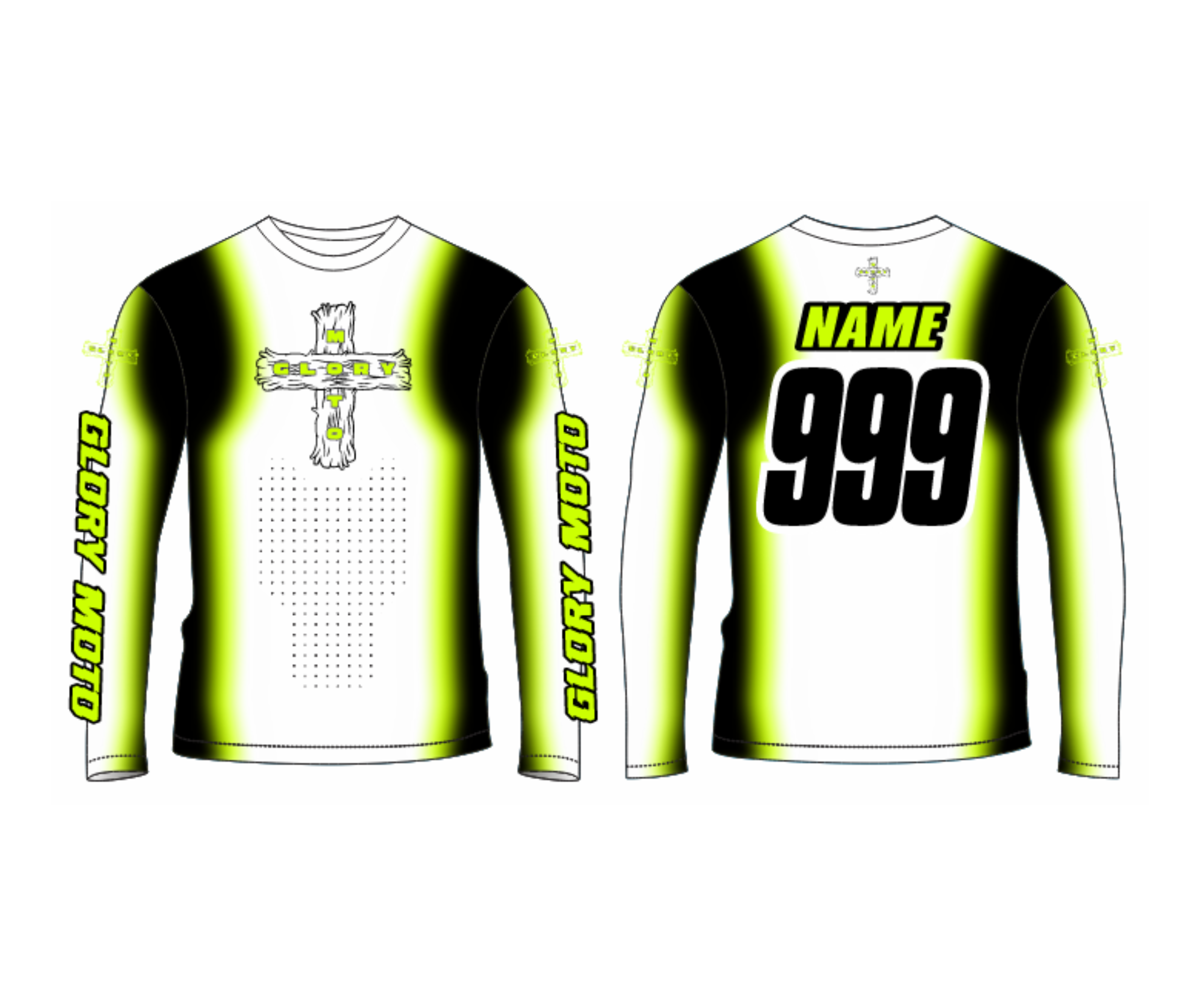 Custom GMX Verve Jersey - Chartreuse/Black/White